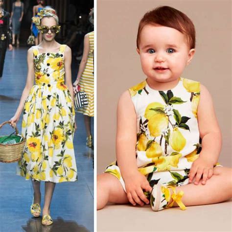 dolce gabbana lemon dress baby|dolce and gabbana patchwork dress.